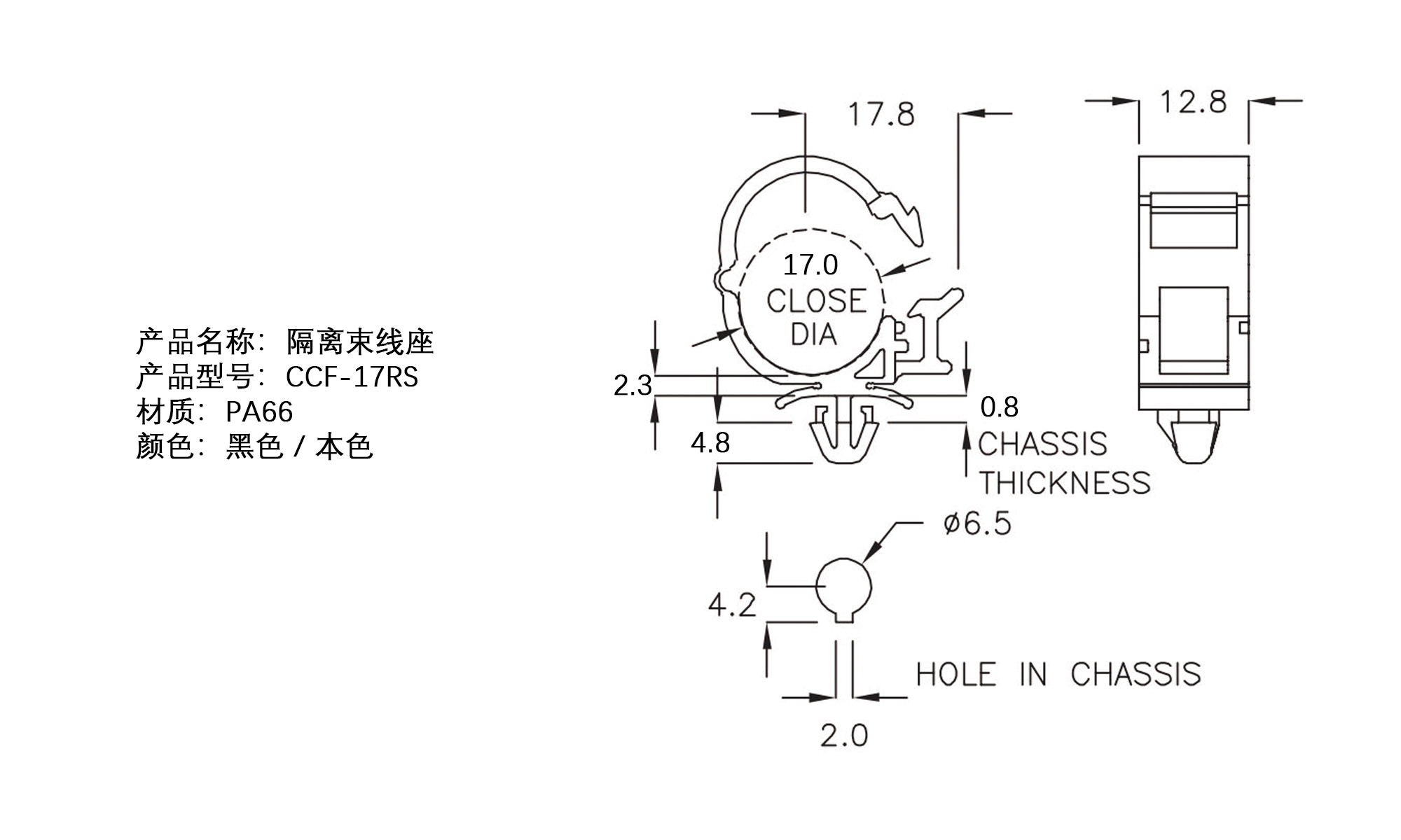 隔离束线座 CCF-17RS